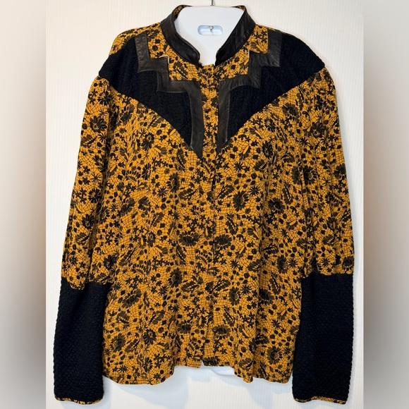 Vintage Bellino Paris Mode Top – 80s/90s Western Art-to-Wear - Vintage size 18 - Picture 2 of 7